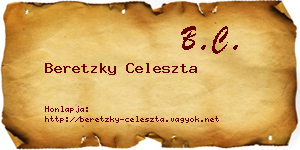 Beretzky Celeszta névjegykártya